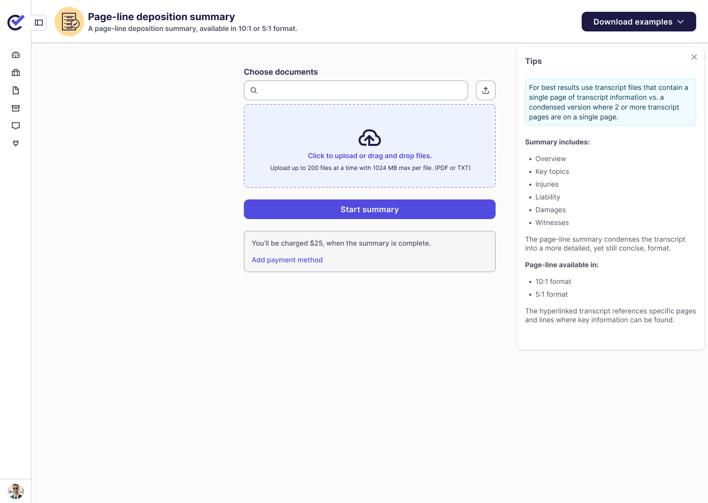 Simplified Summary Creation Flow