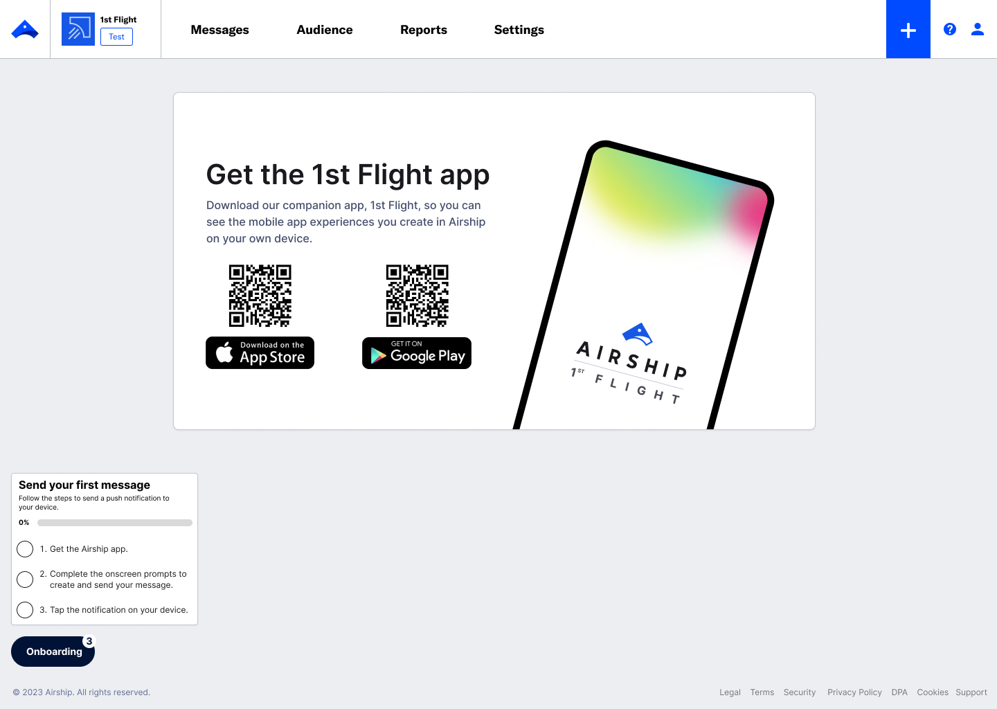 1st Flight Onboarding